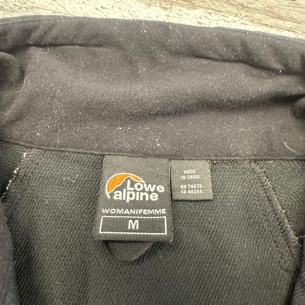 Lowe Alpine Black Womens M Soft Shell Zip Pockets Fleece Lined Jacket Gorpcore - Picture 3 of 8